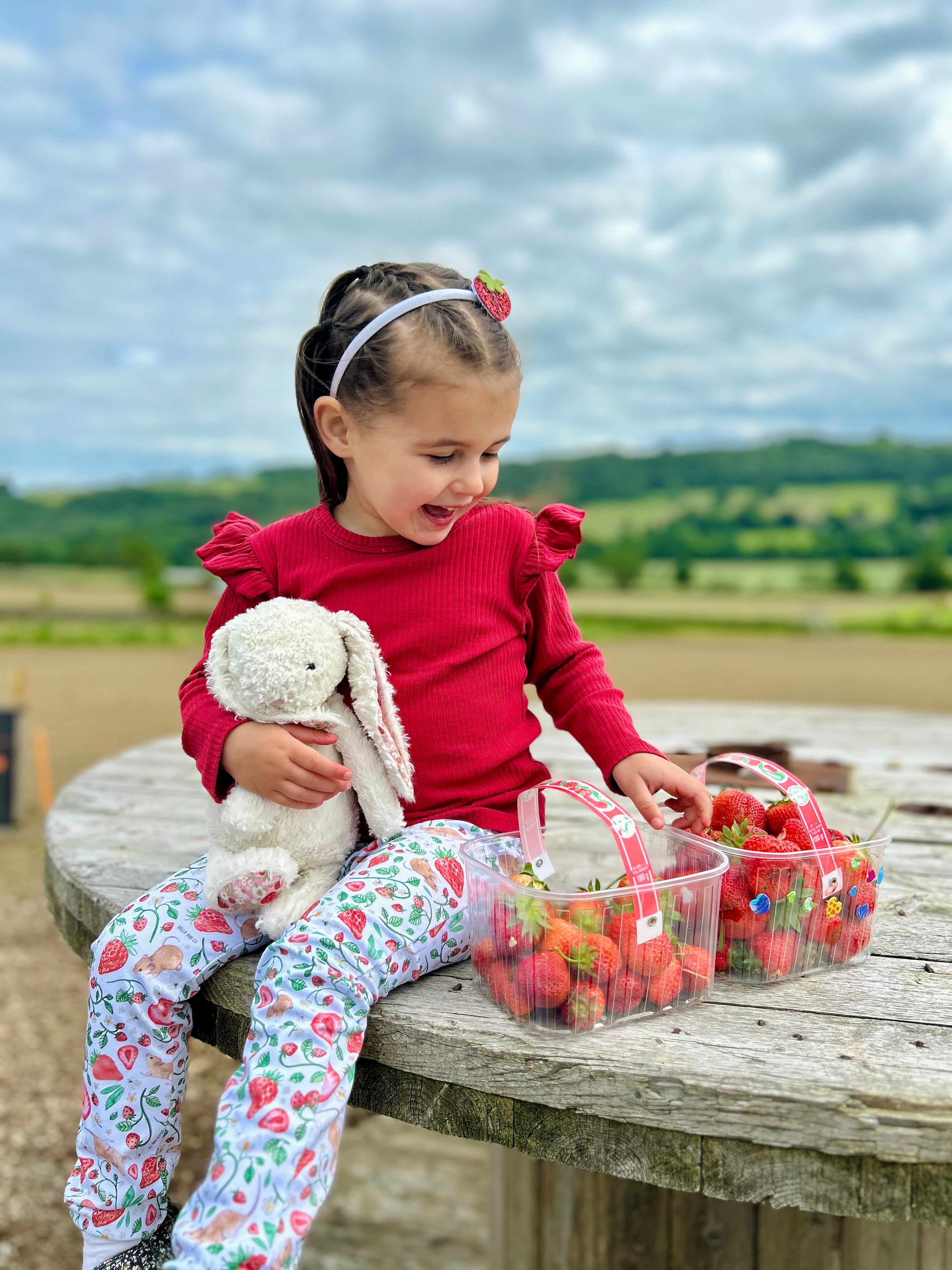 Strawberry mice - handmade leggings