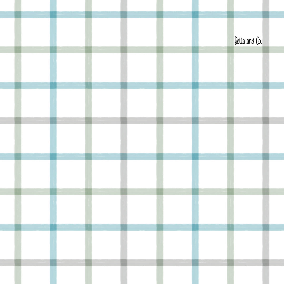 Spring check - blue handmade leggings