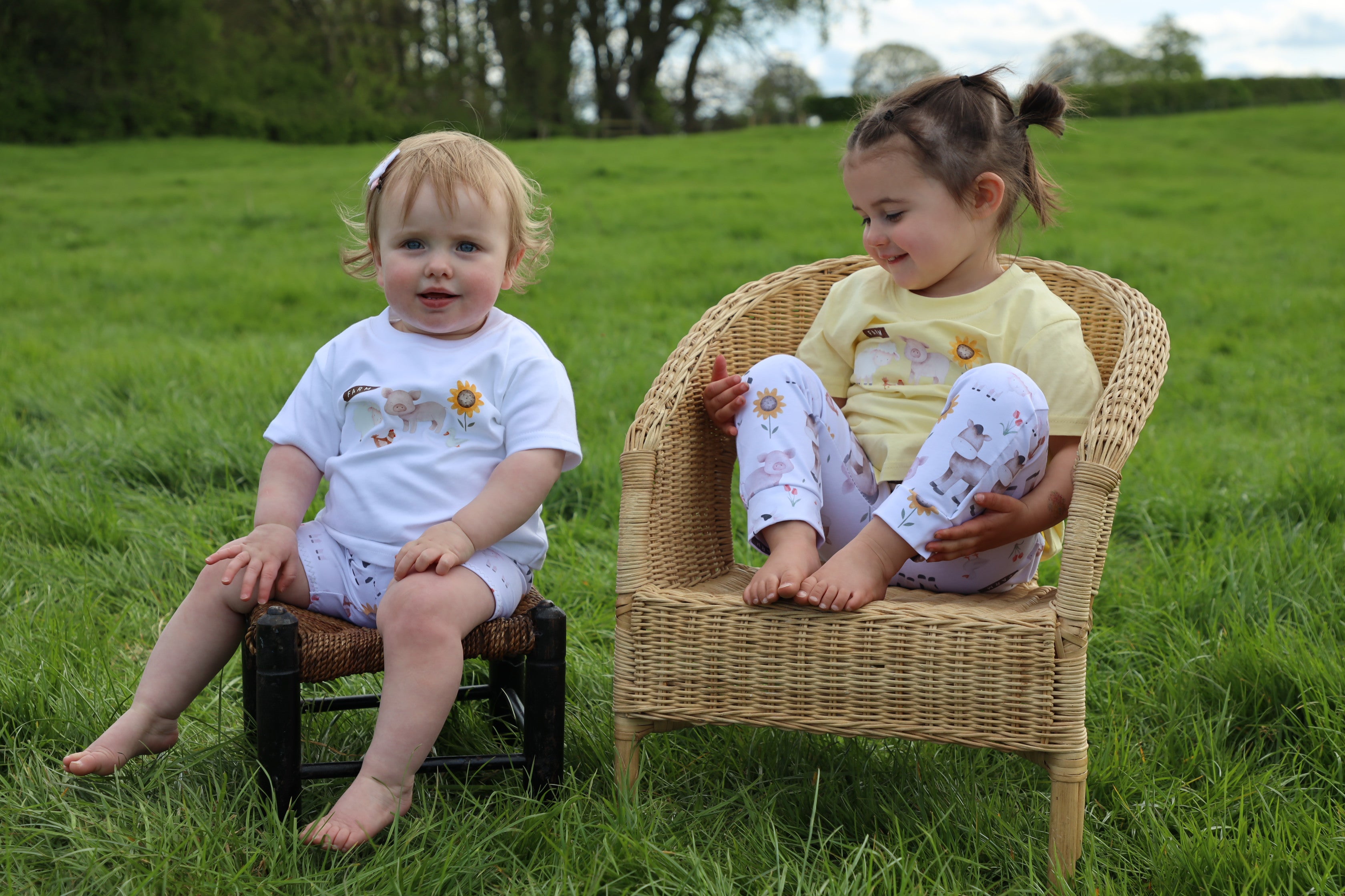 Sunflower farm handmade leggings