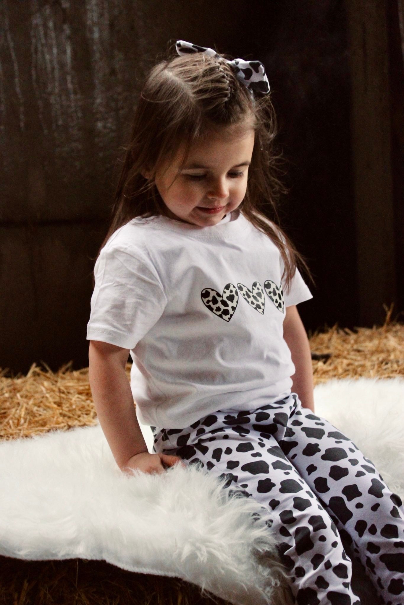 Cow hearts black & white tee
