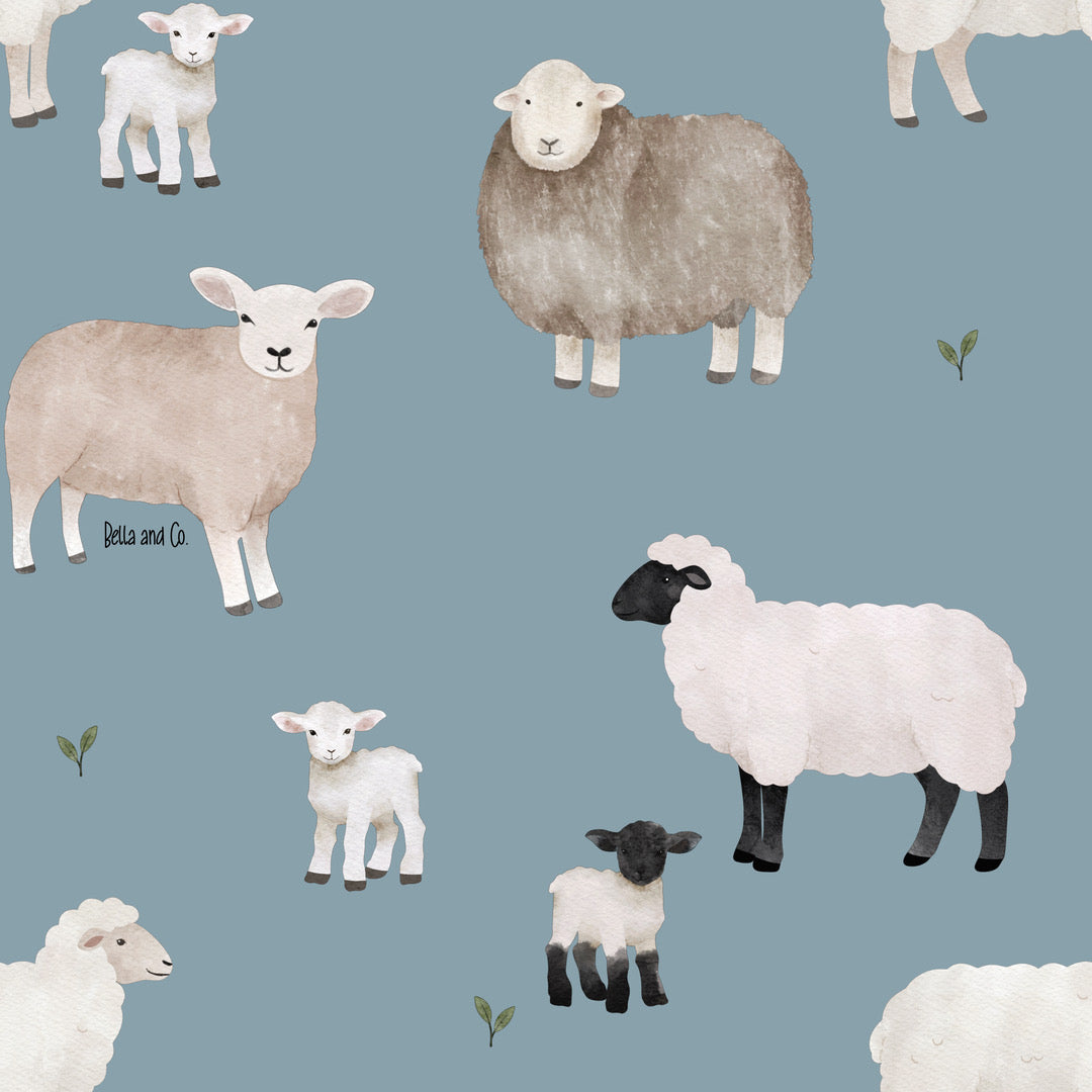 Sheep family handmade leggings