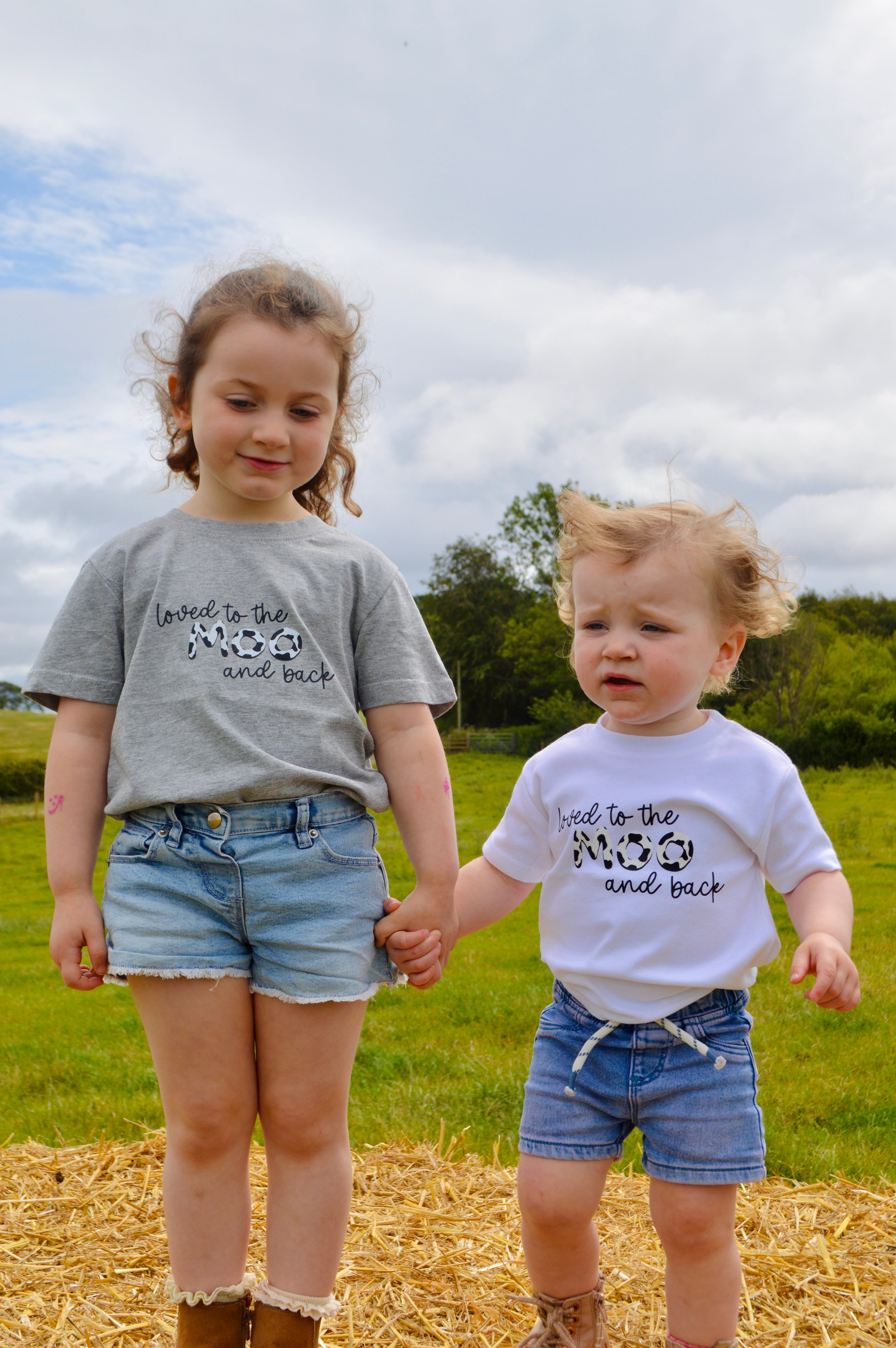 Loved to the moo - Grey tee