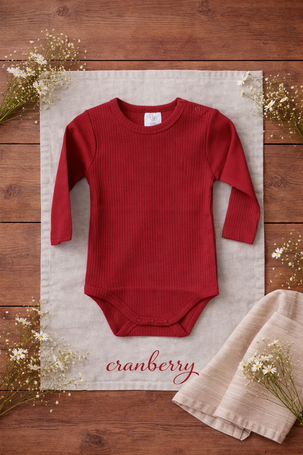 Cranberry ribbed bodysuit