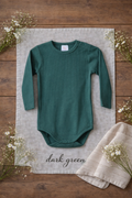 Dark green ribbed bodysuit