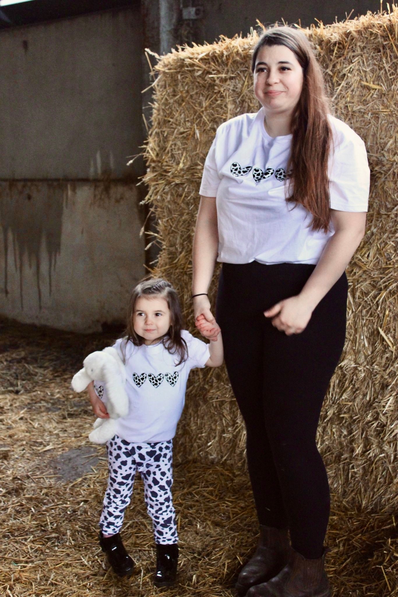 Cow hearts black & white tee