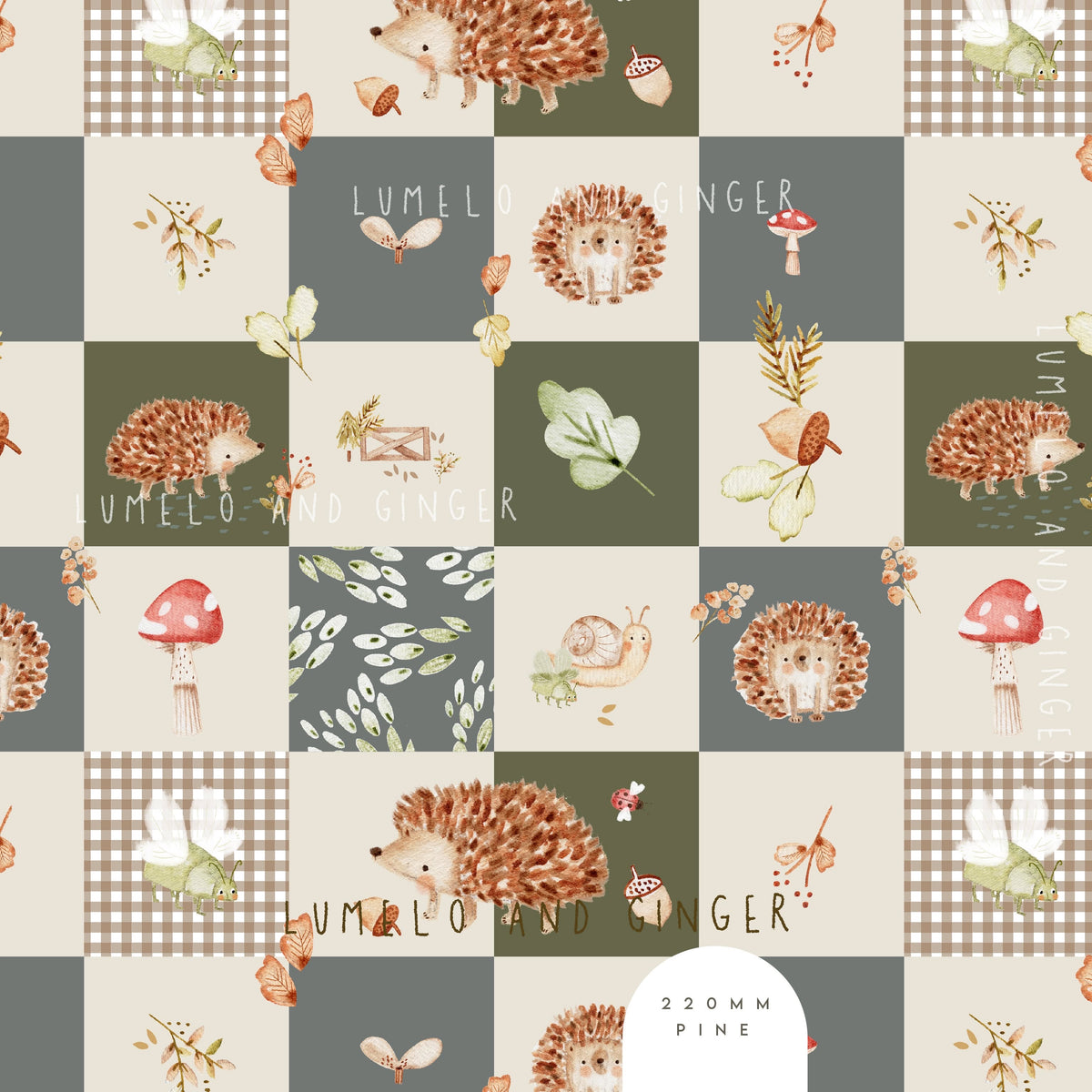 Autumn hedgehog - handmade leggings