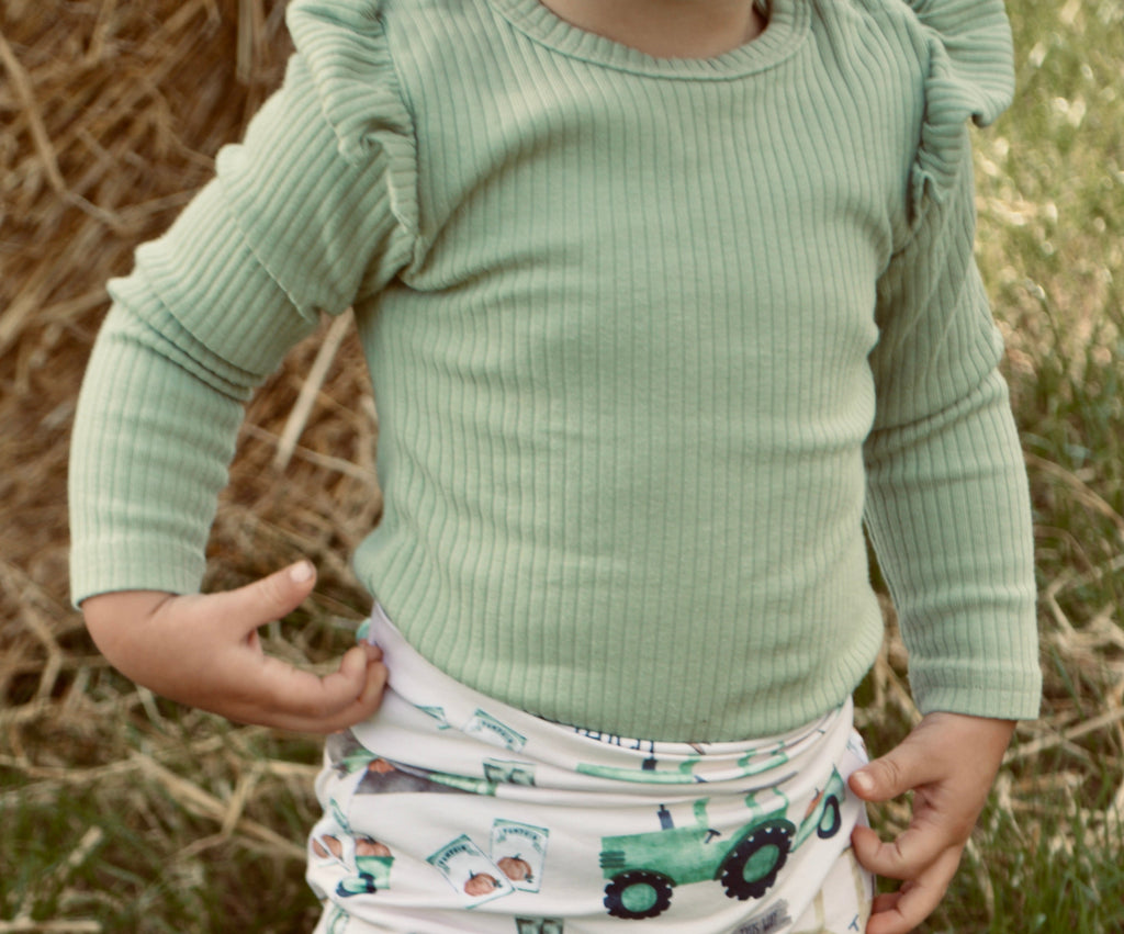 Sage ribbed bodysuit