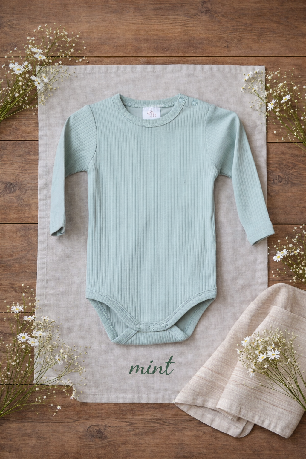 Mint ribbed bodysuit