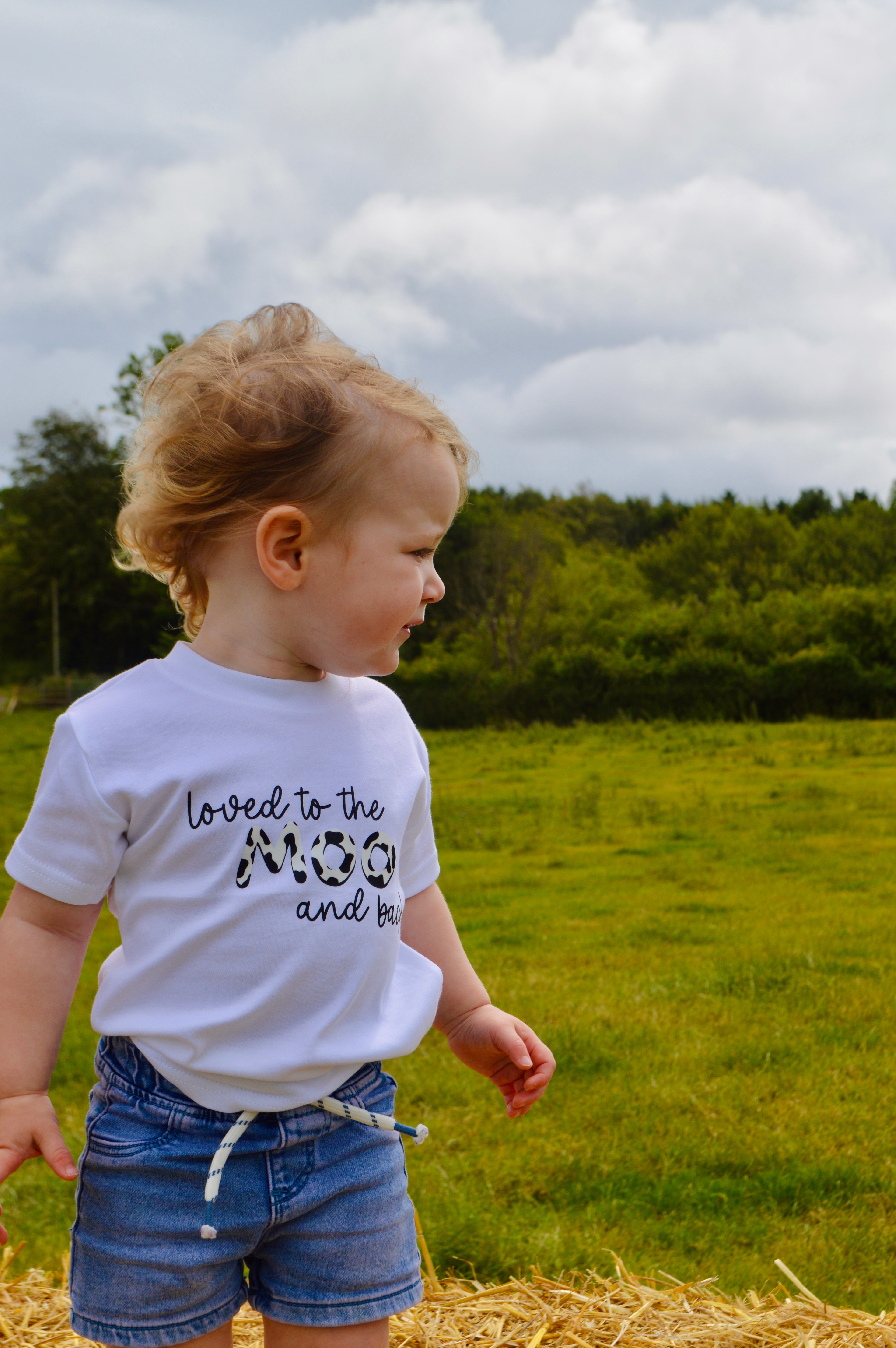 Loved to the moo - white tee
