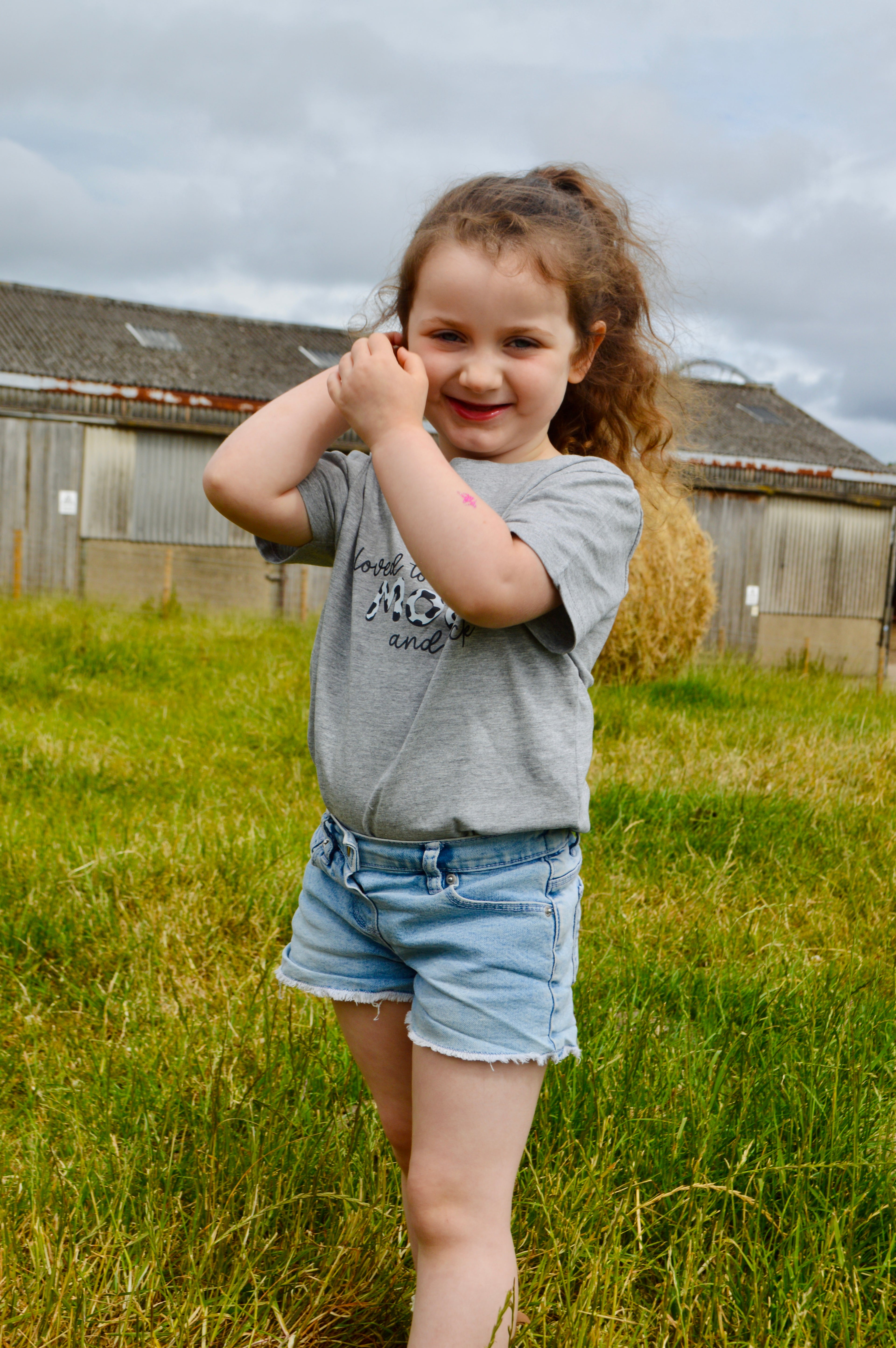 Loved to the moo - Grey tee