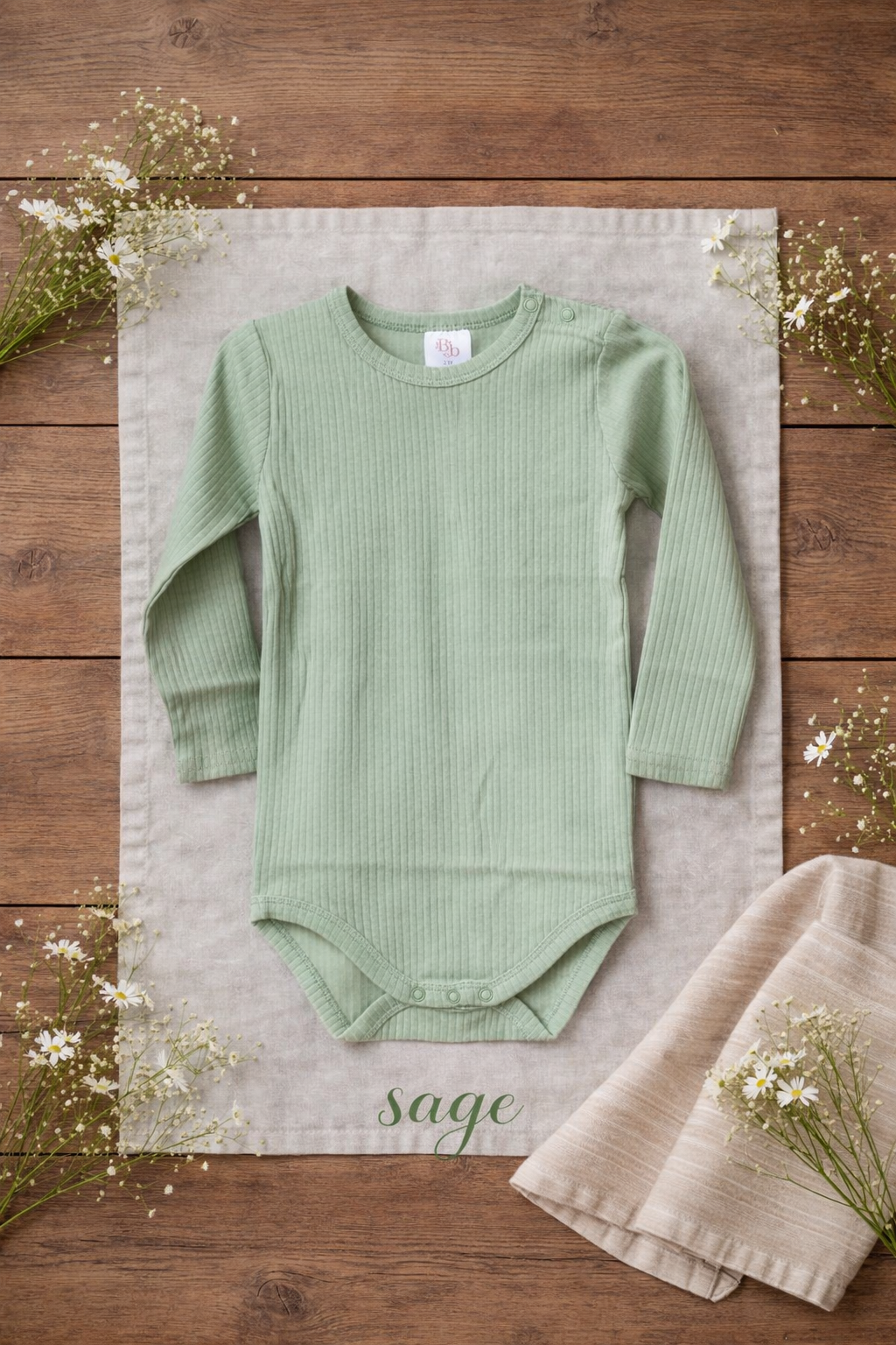 Sage ribbed bodysuit