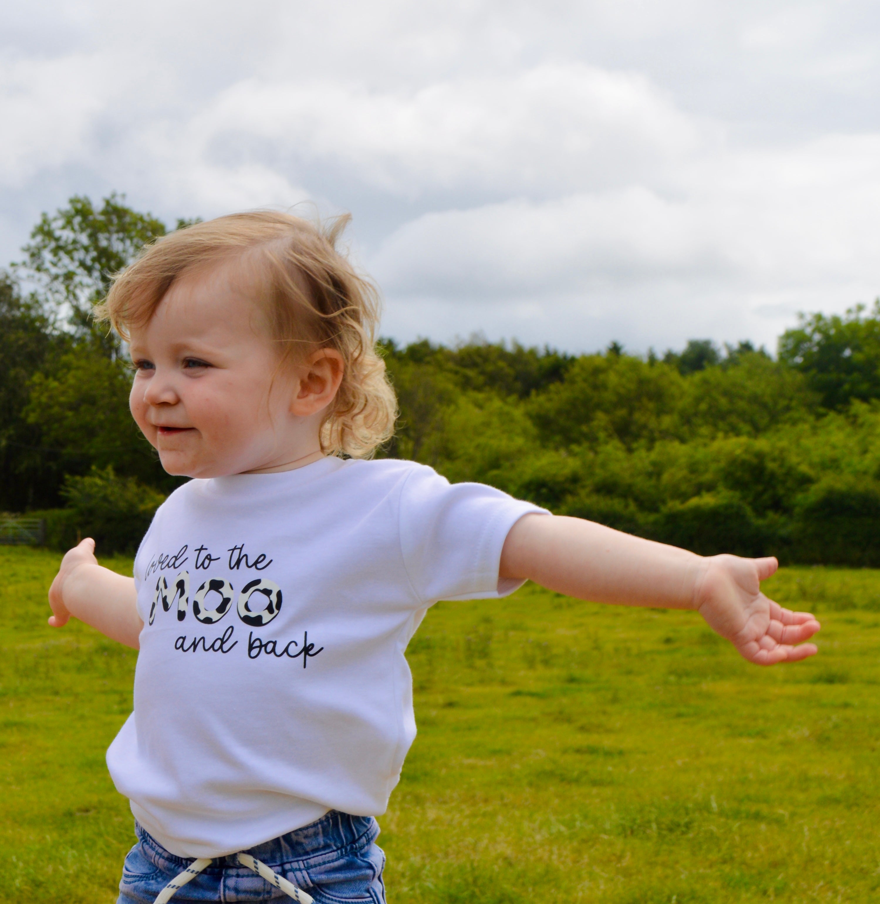 Loved to the moo - white tee