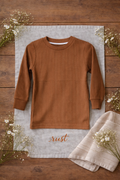 Rust ribbed tee