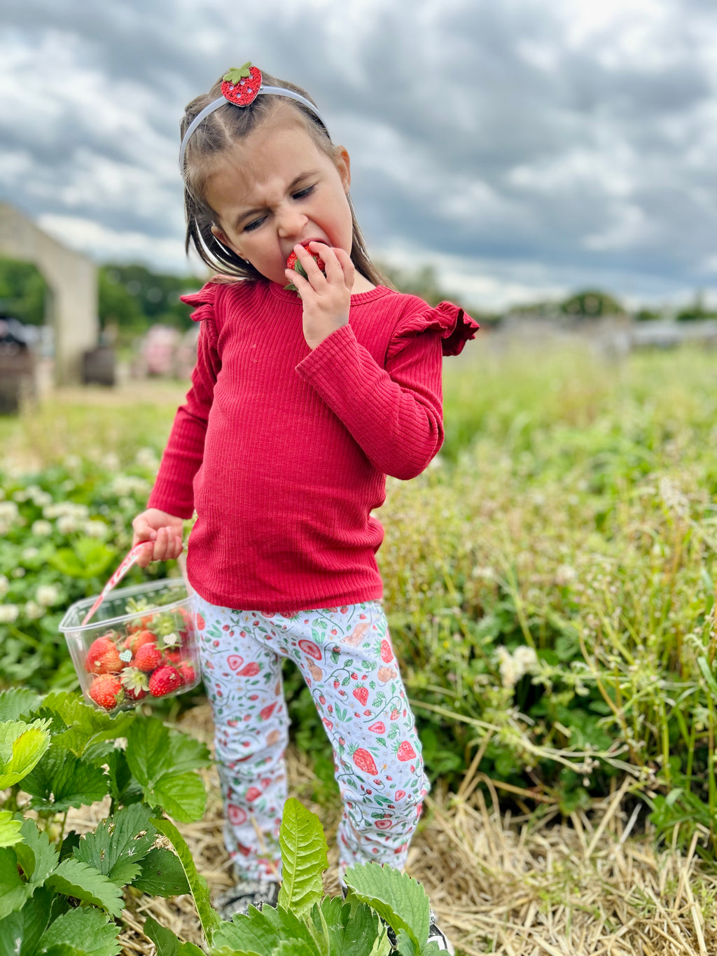 Strawberry mice - handmade leggings
