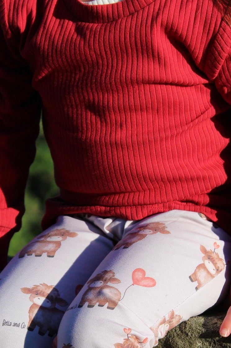 Cranberry ribbed bodysuit