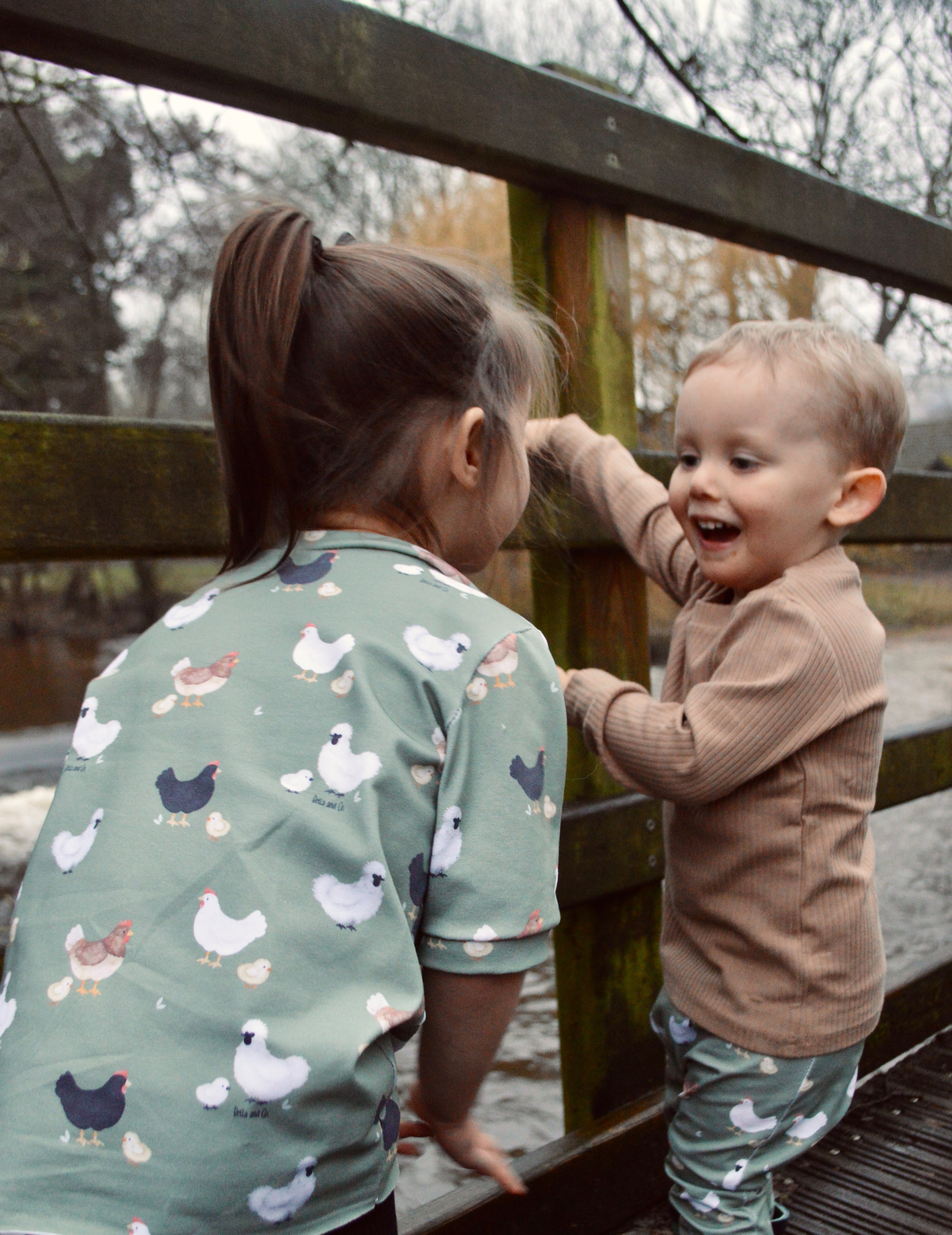 Chickens - Fabric of the month. Handmade tee