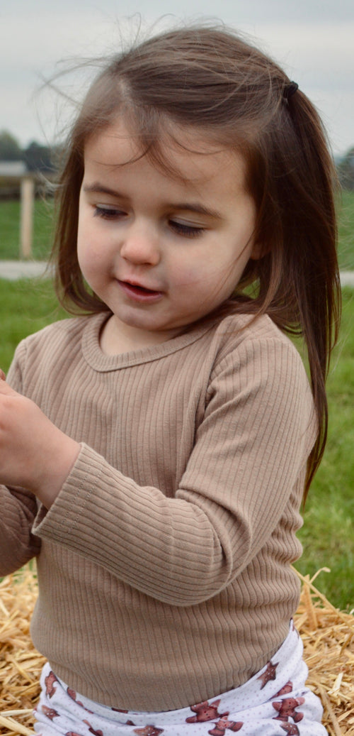 Caramel ribbed bodysuit