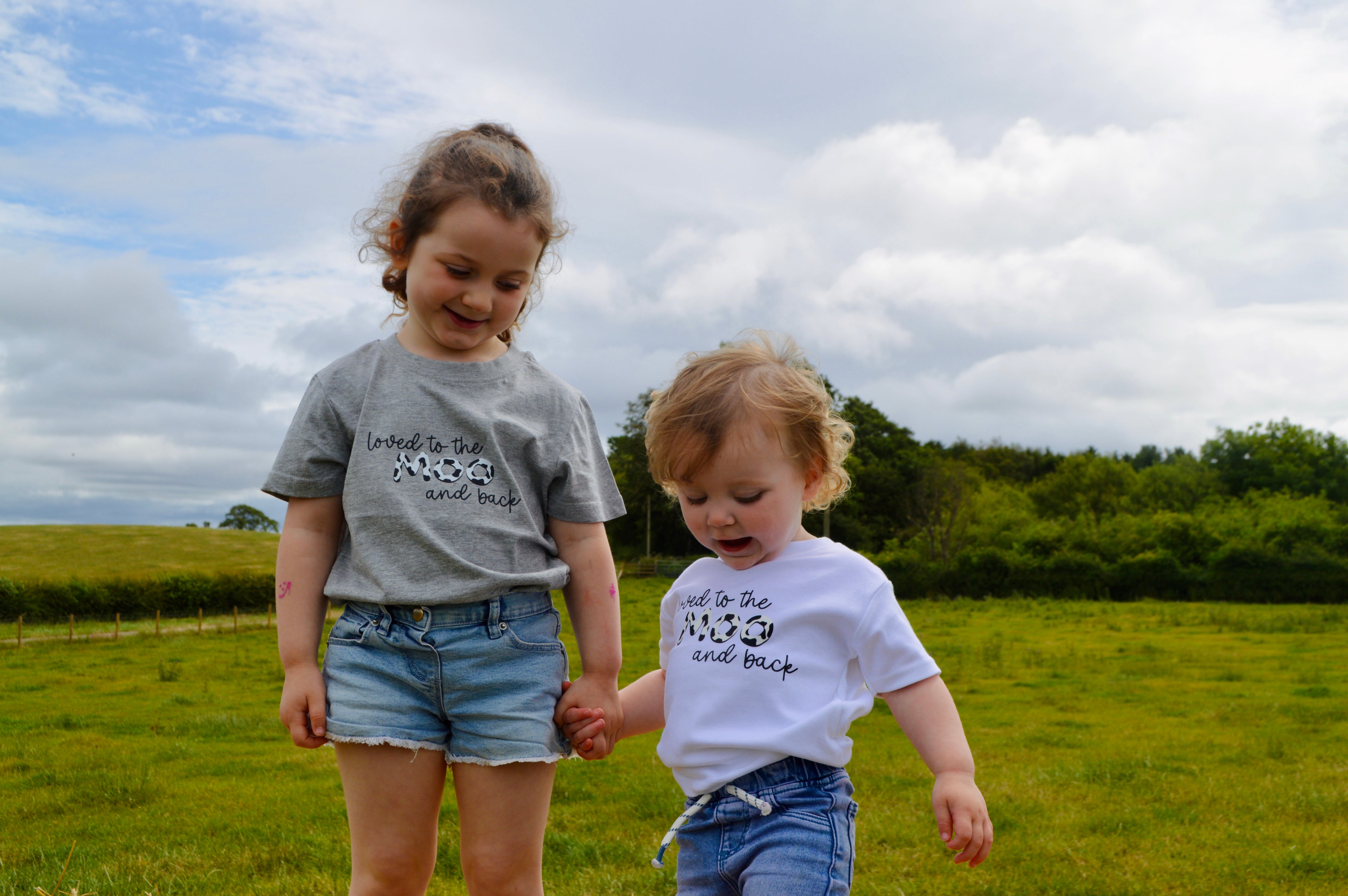 Loved to the moo - Grey tee