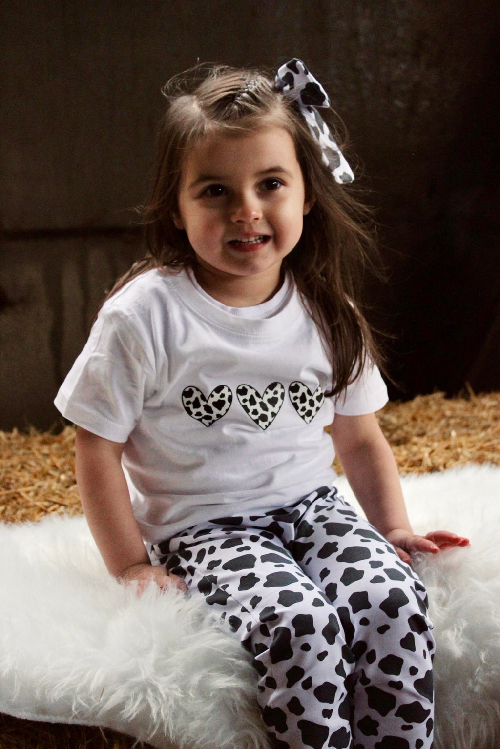 Cow hearts black & white tee