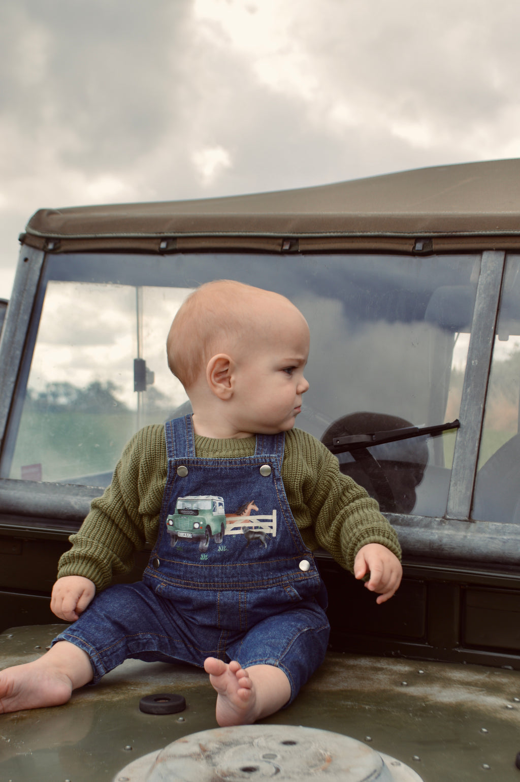 Horse and Hounds dungarees