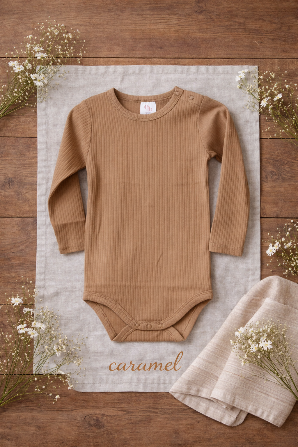 Caramel ribbed bodysuit