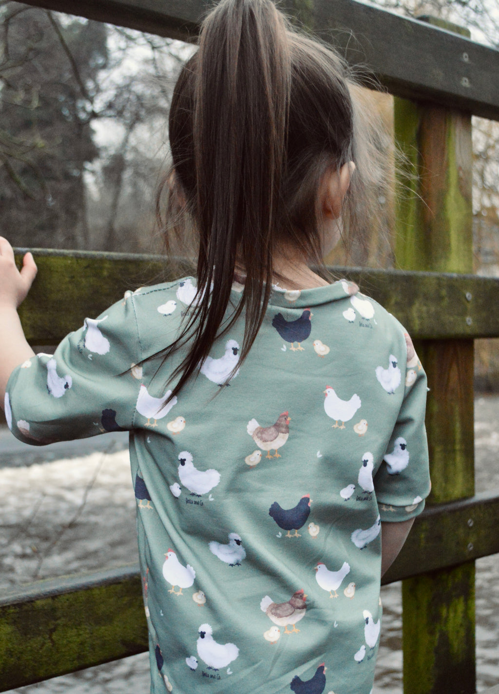 Chickens - Fabric of the month. Handmade tee